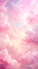 Dreamy Pink Clouds - A Serene and Ethereal Sky.