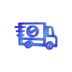 Obraz premium 3d, car, truck, icon, transport, vector, illustration, symbol, bus, road, van, cargo