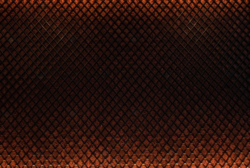 a textured, diamond-patterned background in rich, dark brown hues. The pattern is accentuated by a...