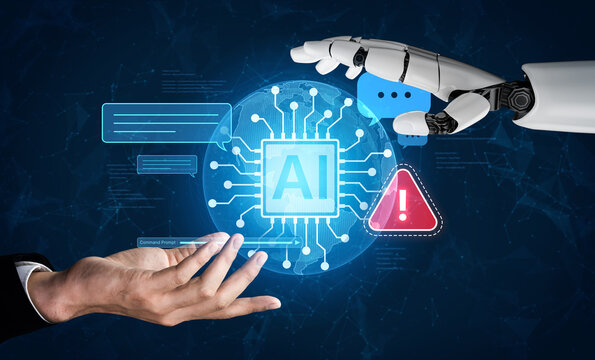 AI interface displays prompt failure alert, helping manage incorrect output and hallucination. Safe prompt design and monitoring are essential in AI system reliability. Artificial intelligence spline