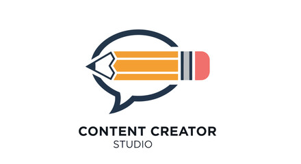 Content Creator Studio logo with a pencil in a speech bubble.
