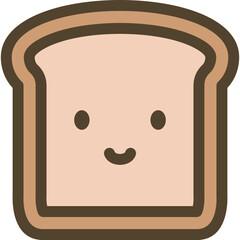 Cute kawaii food and drink icons in pastel colors, including donut, cupcake, coffee, burger, ice cream, pizza, milk, and noodle bowl, perfect for kids menu design and sweet cartoon illustration