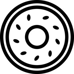 Cute kawaii food and drink icons in pastel colors, including donut, cupcake, coffee, burger, ice cream, pizza, milk, and noodle bowl, perfect for kids menu design and sweet cartoon illustration