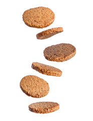 Set of vegetarian patties isolated on transparent background