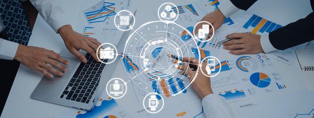 Digital wallet icons show mobile payment, digital wallet transfer, and online banking. Digital...