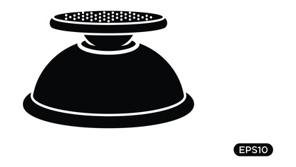 Silhouette of a Drainage Appliance: A clean, sleek silhouette of a common appliance used to facilitate water drainage, symbolizing simplicity and functionality.