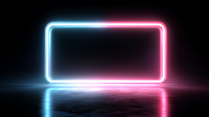 Gradient Neon Interactive Border, UI Button/Popup/Navigation Bar Design for Tech App Interface Decoration Element