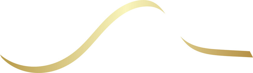 Gold ribbon shadow. Decoration for holiday, new year