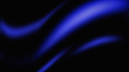 A smooth blue neon abstract wave design on a dark background
