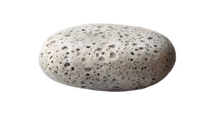 Porous volcanic rock texture, natural and unique, isolated on white background