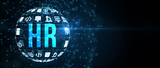 Business, Technology, Internet and network concept. Human Resources HR management concept. 3d illustration