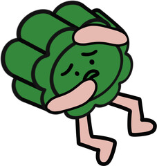 Cute Korean Traditional Jacks Game Stones with Faces – Colorful Illustration of Gonggi