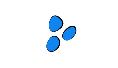 Water drops hand-drawn