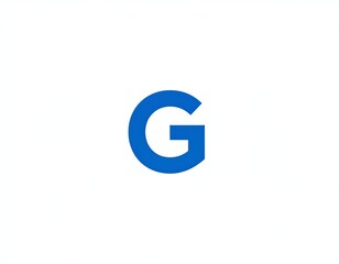 A single, bold blue letter "G" centered on a plain white background, creating a simple and modern graphic element