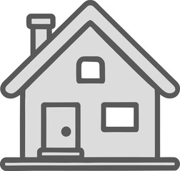 Fototapeta premium Modern illustration of a single wide trailer mobile home line icon