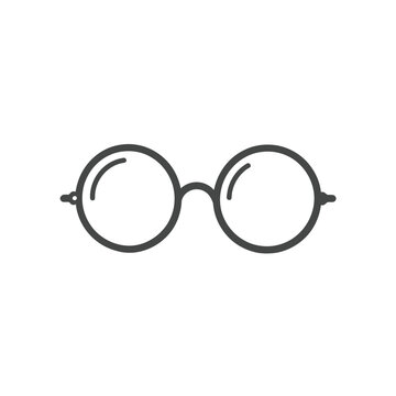 Modern illustration of an eye line icon for optometry and eyeglasses vision