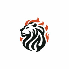 Lion Burning Logo