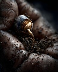 Sprouting seed opportunity studio macro