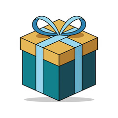 Gift Box Present Icon Isometric Vector Illustration