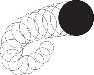 Digital motion stripe line round circle design