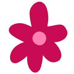 pink flower on white background