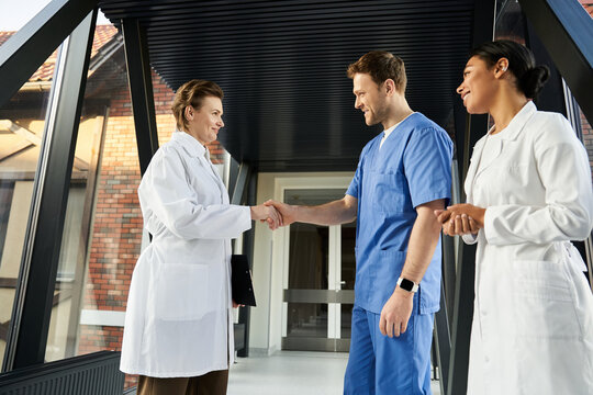 Collaboration among diverse medical professionals in a modern healthcare setting