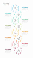Infographic 8 options design elements for your business data. Vector Illustration.