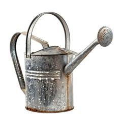 Vintage Old Watering Can Isolated on White Background