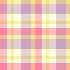 Mix plaid background fabric, countryside textile check vector. Scratch texture tartan seamless pattern in light yellow and yellow colors.