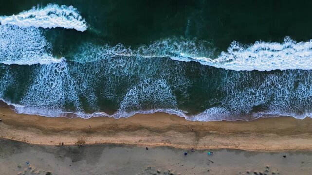 Coastal scenic Aerial view in quintay Chile , south American bay, mountains in cloudy landscape