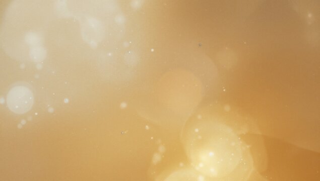 Shimmering golden bokeh filling digital background, with glowing orbs and reflective particles