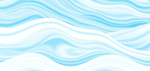 Seamless abstract wave background; white and blue stripes, summery vector design,  curves,  bright