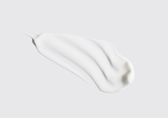 osmetic care product smear of cream texture on a light background