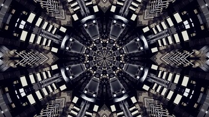 This mesmerizing video showcases a tunnel loop that seamlessly cycles through an abstract digital environment. The visuals engage viewers with their striking depth and movement, ideal for relaxation.