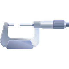 Precision Micrometer Tool for Accurate Measurements in Engineering and Manufacturing Environments Silver and Gray Metal Object Isolated on White