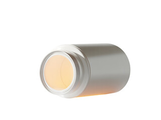 Modern cosmetic jar for beauty product packaging ,isolated on white background.