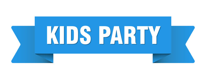 kids party ribbon isolated on transparent background. kids party ribbon