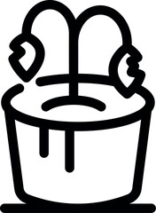 Carnivorous plant growing in a pot, with dripping nectar attracting insects