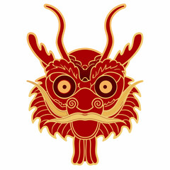 Obraz premium Creative vector illustration of a dragon head