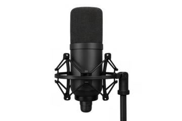 Studio condenser microphone for professional sound recording, broadcasting, podcasting, and voice over production