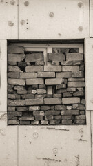 ruined street and destroyed houses the city Kiev war in Ukraine