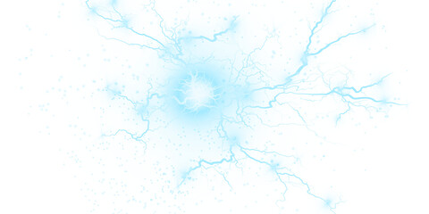 Fototapeta premium Png Blue Lightning Plasma Overlay PNG on transparent background
