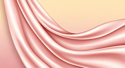 silk drapery on a rose-gold gradient