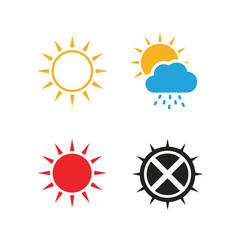 Weather Icons - Sun, Rain, and Variations.