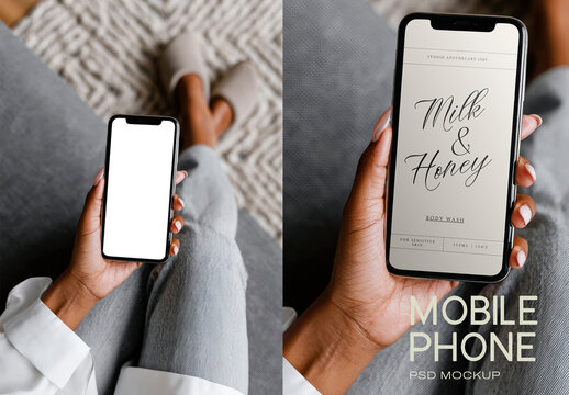 Elegant Phone Mockup Design PSD
