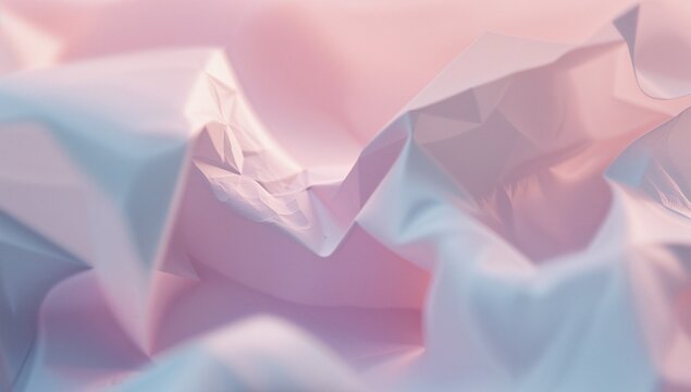 Showcasing crumpled pastel-hued textured surface in studio close-up, under soft pastel lighting - Powered by Adobe