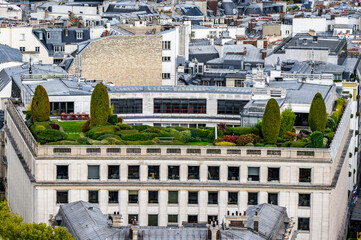 Modern Rooftop Garden on a Parisian Haussmann Building