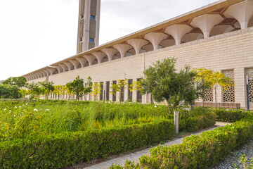 Fototapeta premium Great Mosque of Algiers, the Grand Mosque of Algeria, Alger the capital city of Algeria, North Africa, city centre of Algiers, the capital of Algeria, Landscape of Algiers city. مسجد الجزائر الأعظم