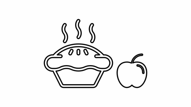 The apple pie icon is displayed on a white background.