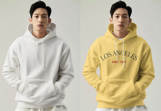 Casual Hoodies Mockup Fashion Style PSD